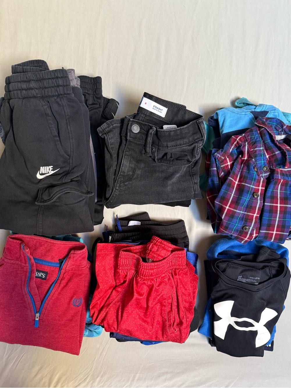 21 Piece Size 5/6 Boys Clothes Shorts Pants Sweatshirts Long-Sleeve Short-Sleeve